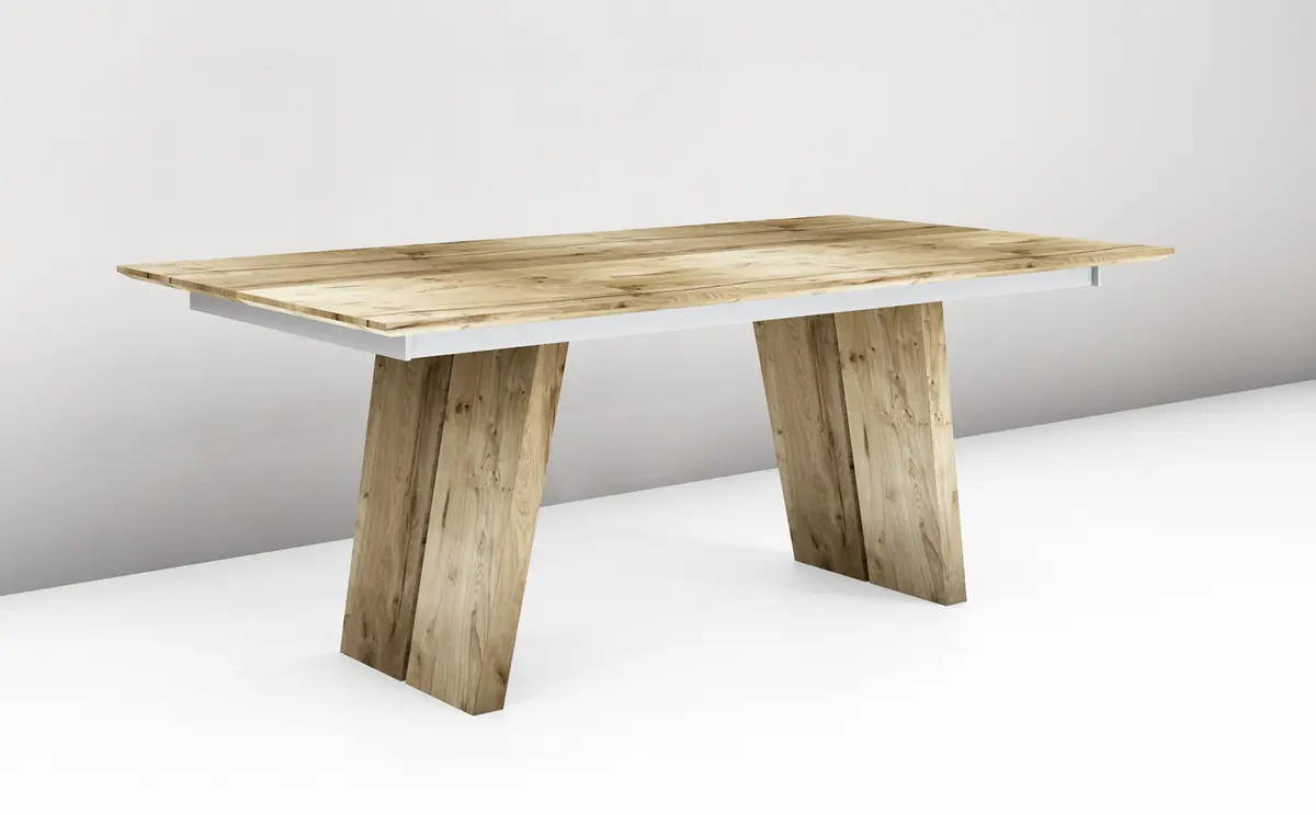 Esstisch - ausziehbar, LB ca. 290x100 cm, Eiche furniert