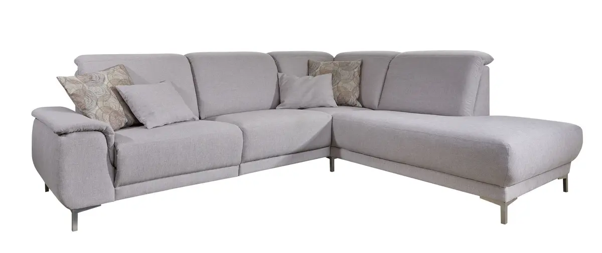 Ecksofa - 2-Sitzer mit Ecke rechts, Stoff, Beige