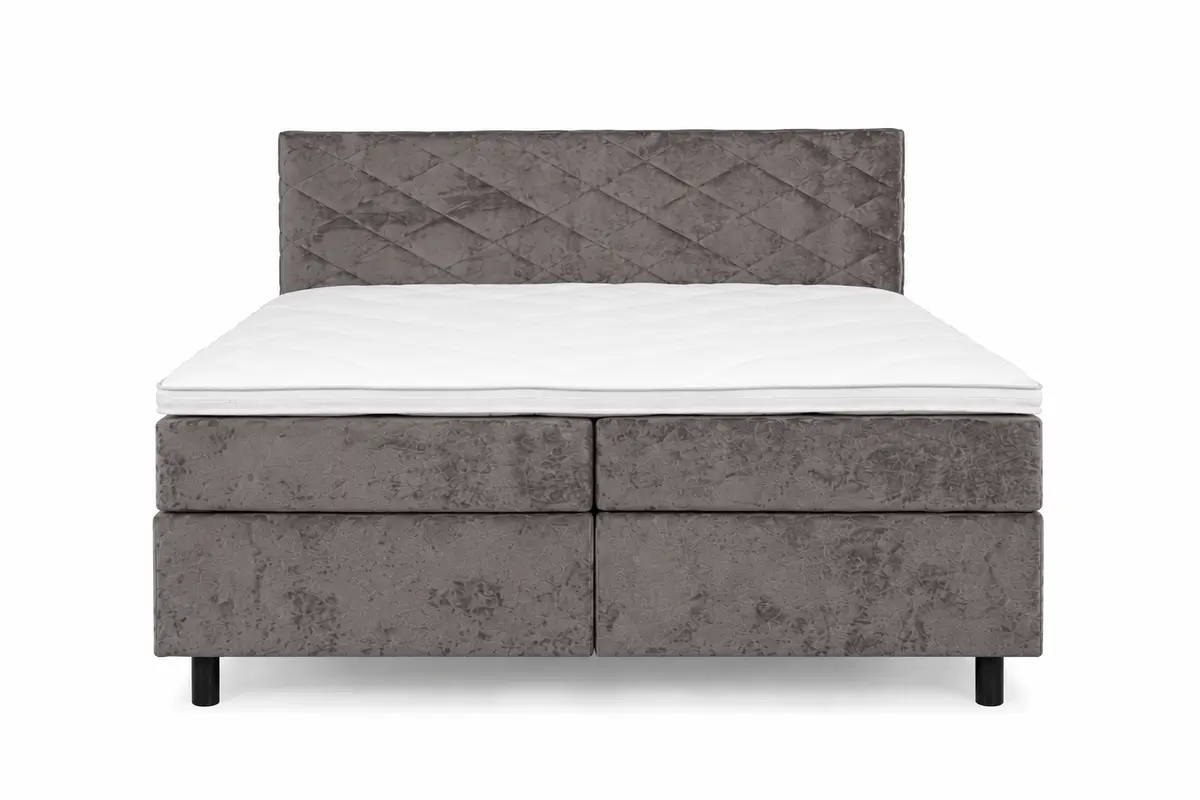  Boxspringbett Premium Line Diamond - Liegefläche ca. 180x200 cm, motorische Funktion, Stoff, Grau