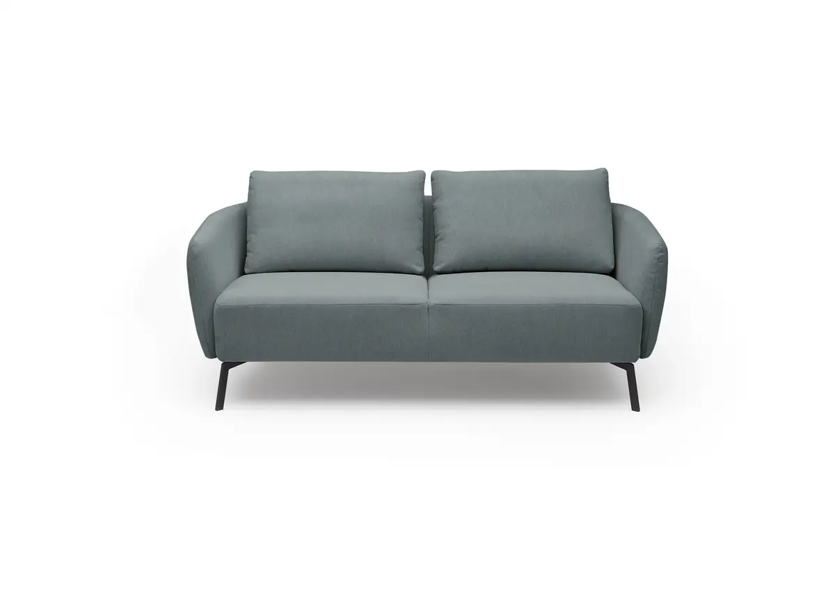 Sofa CARLLOTA - 2,5-Sitzer, Stoff, Graublau