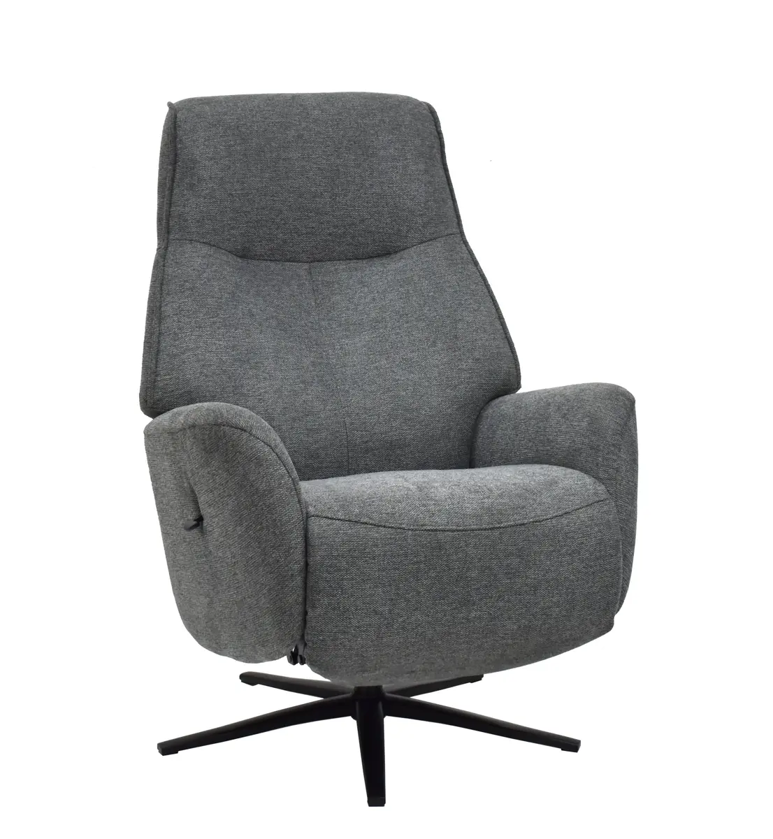 TV-Sessel MARCELAS - drehbar, Relaxfunktion, Kopfteilverstellung, Stoff, Grau