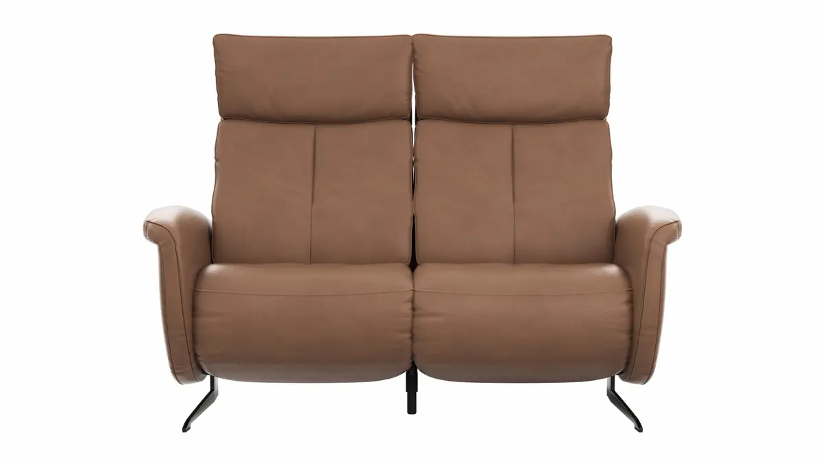 Sofa Sitz.Konzept Sofa - 2,5-Sitzer inkl. Relaxfunktion (motorisch) und Kopfteilverstellung, Leder, Cognac