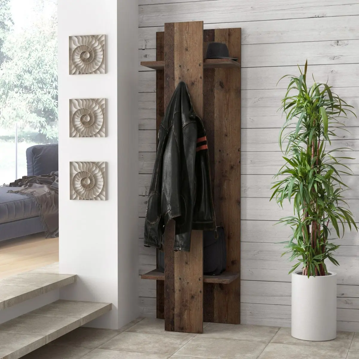 Garderobenpaneel FEA - Vintage Dekor, Betonoptik