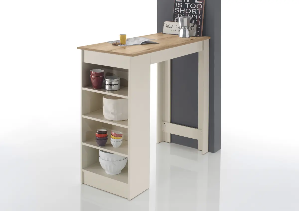 Bartisch - LB ca. 115x50 cm, Evoke Eiche Nachbildung, Kaschmir