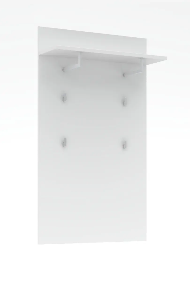 Garderobenpaneel - B ca. 80 cm, Weiß