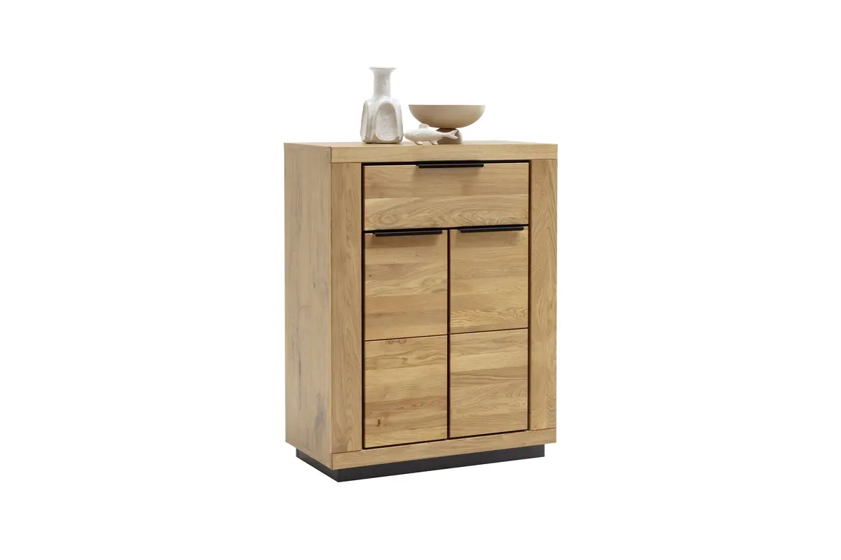 Kommode - B ca. 80 cm, Wildeiche Nachbildung, Wildeiche massiv geölt