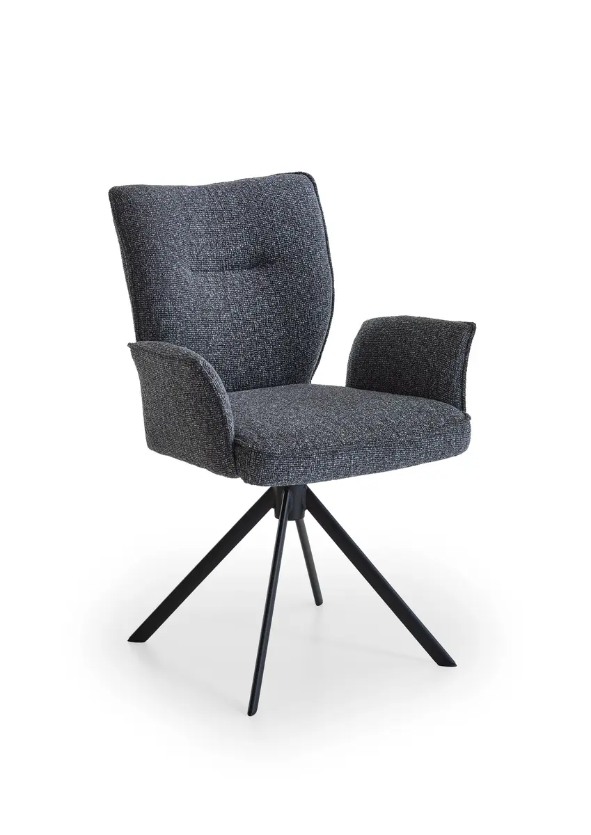 Armlehnstuhl - drehbar, Stoff, dunkelgrau