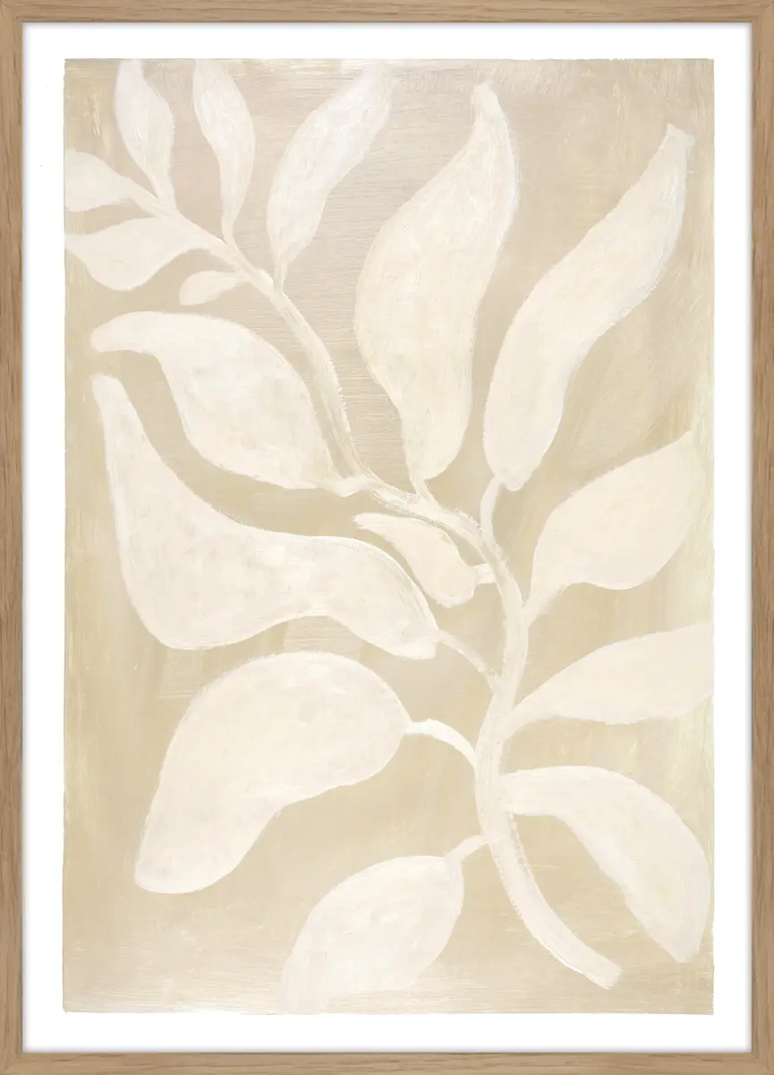 Gerahmter Digitaldruck - BHT ca. 50x70x2 cm, Hellbeige