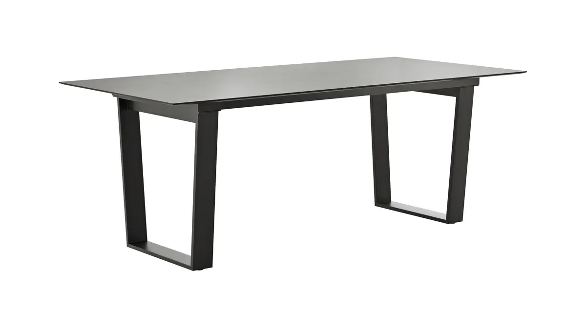 Esstisch Dinner - LB ca. 200x95 cm, Kunststoff, Grau