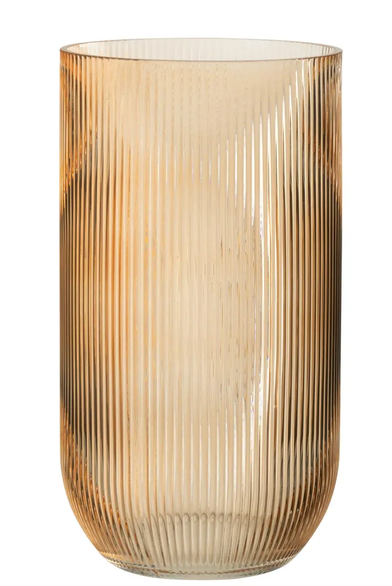 Glasvase - DH ca. 16,7x30 cm, Hellbraun