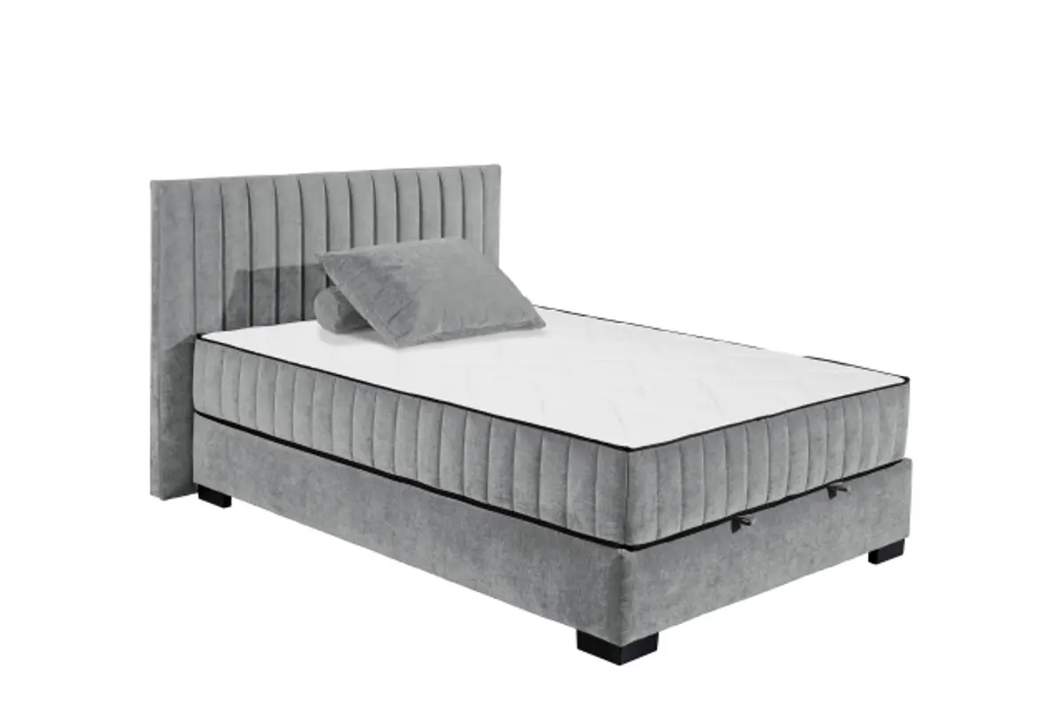 Boxbett - Liegefläche ca. 120x200 cm, Stoff, Anthrazit