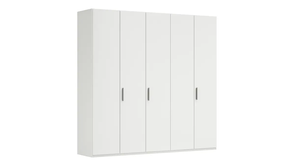 Drehtürenschrank Viana - B. ca. 250 cm, Lack, Weiß