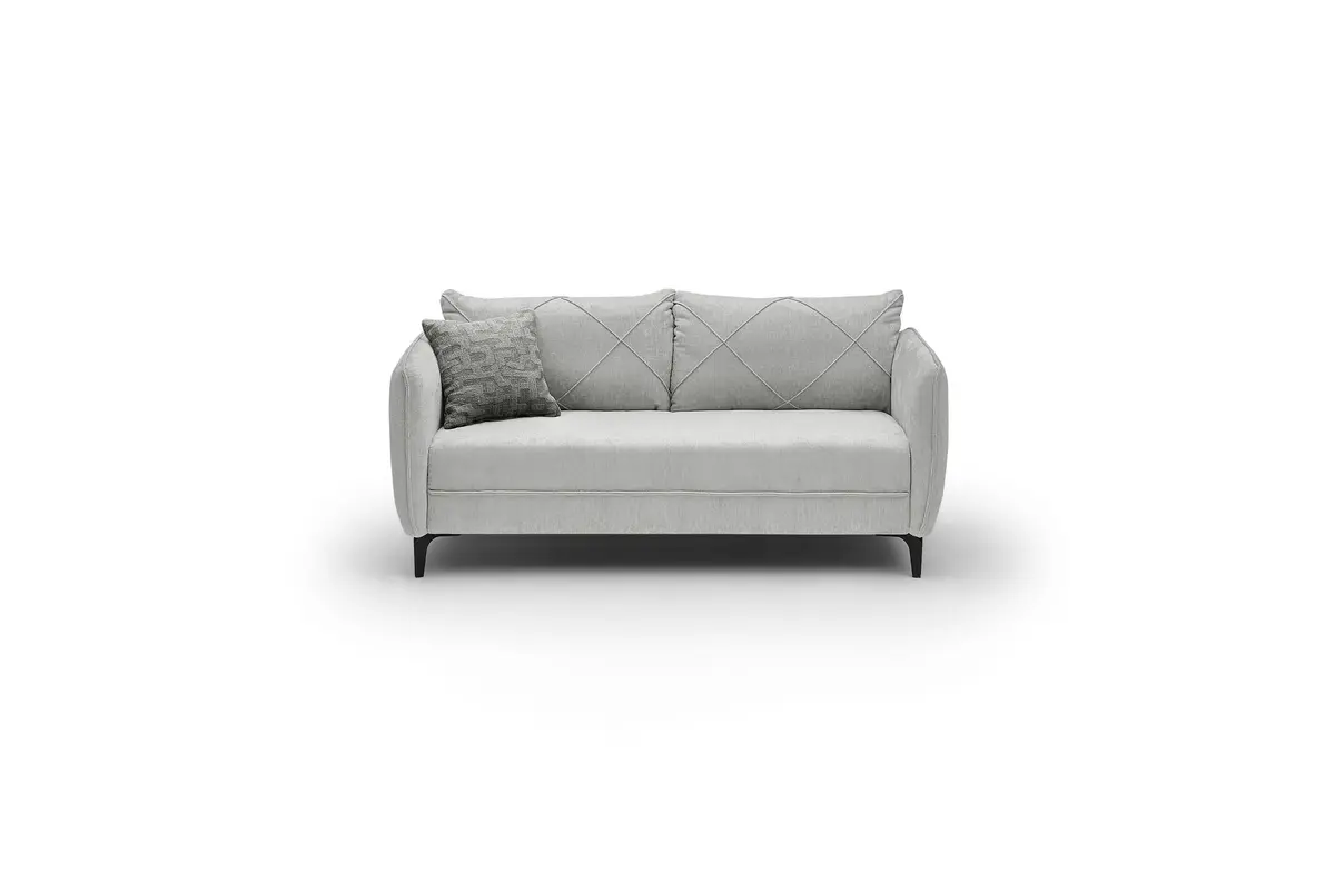 Sofa JERINA - 2,5-Sitzer, Stoff, Hellgrau