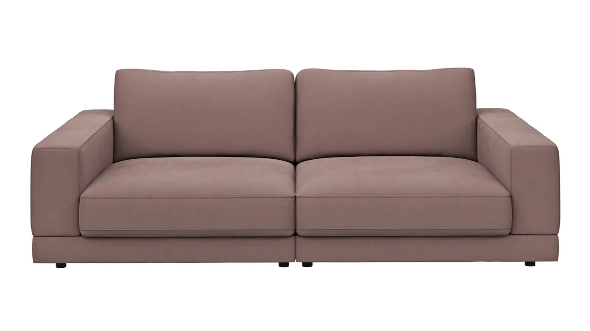 Megasofa Juni Lounge - B ca. 252 cm, Stoff, Rosé