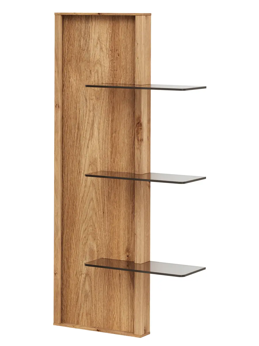 Wandregal Saratoga - linksseitig, Wildeiche massiv, natur geölt