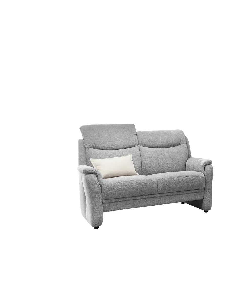 Sofa EM Sill - 2-Sitzer, mit Kopfteilverstellung, Stoff, Grau