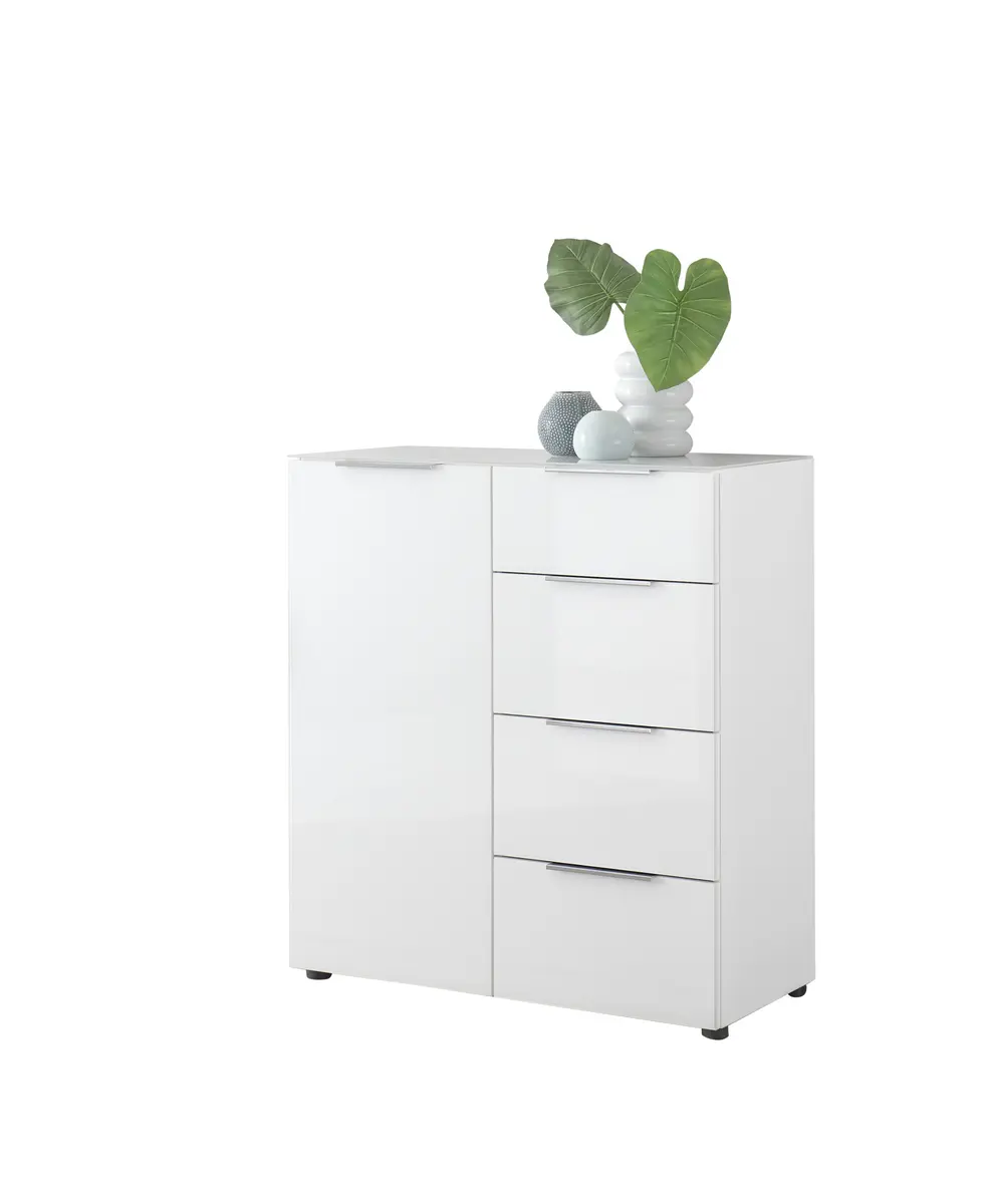 Kommode - B ca. 90 cm, Weiß