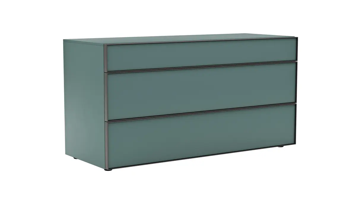 Kommode Loretto - BHT ca. 135x70x53 cm, Lack matt, Salbeigrün