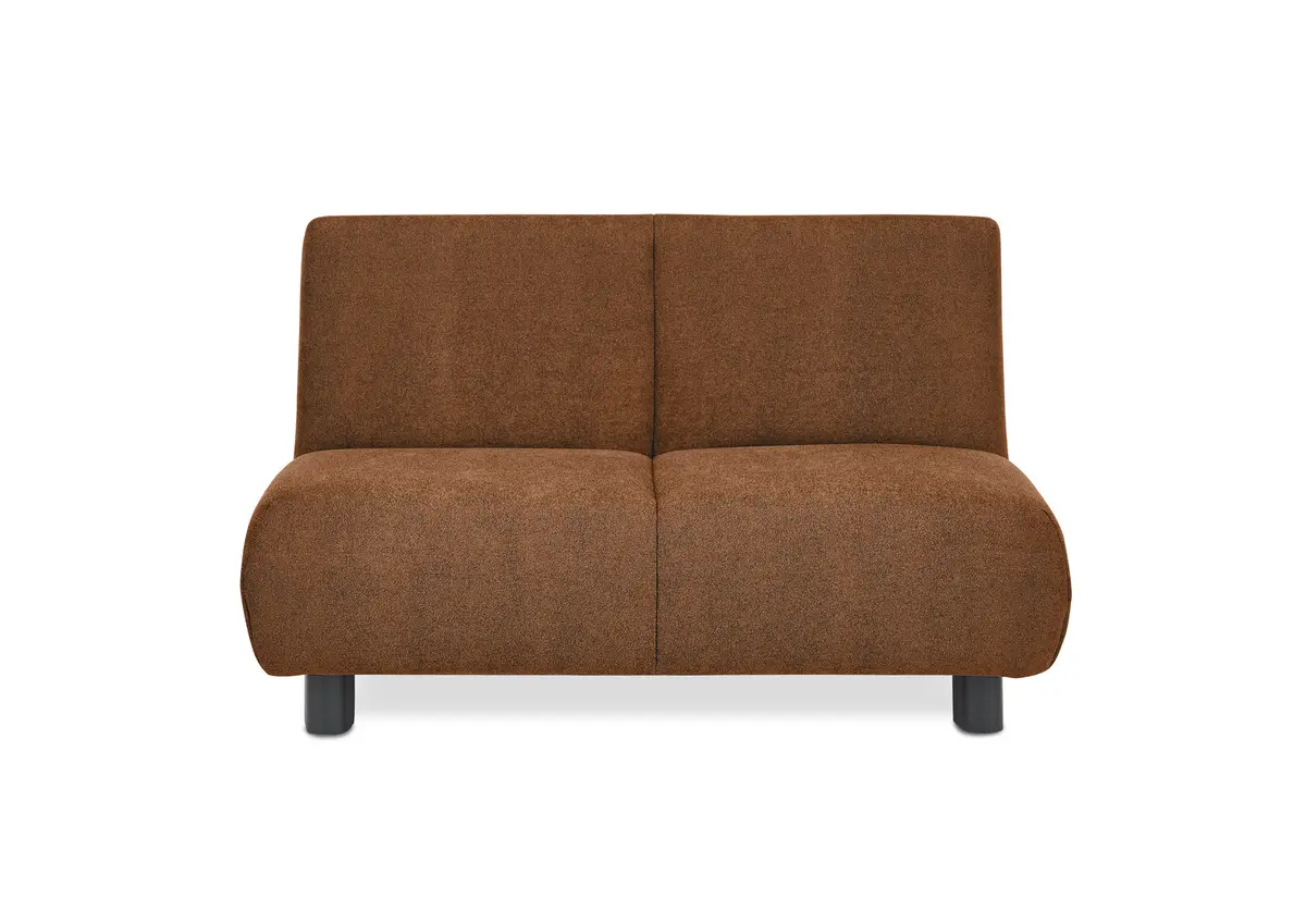 Faltsofa EBBY - 2-Sitzer ohne Armlehne, 140 cm inkl. Schlaffunktion/Relaxfunktion, Stoff, Rot
