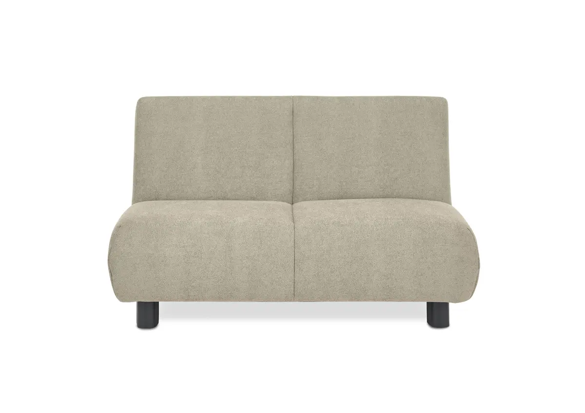  Faltsofa EBBY - 2-Sitzer ohne Armlehne, 140 cm inkl. Schlaffunktion/Relaxfunktion, Stoff, Taupe