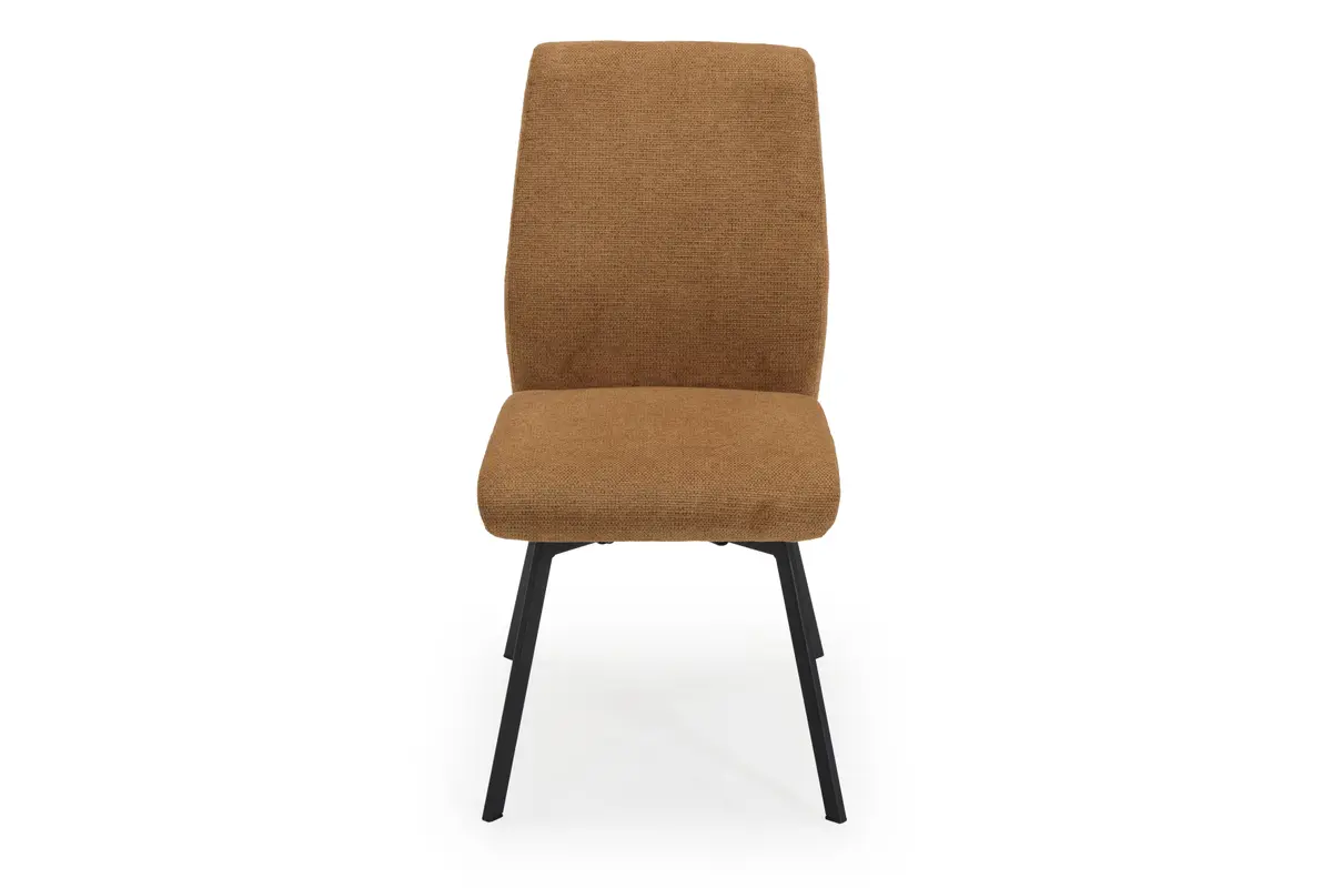 Stuhl - drehbar, Stoff, Cognac