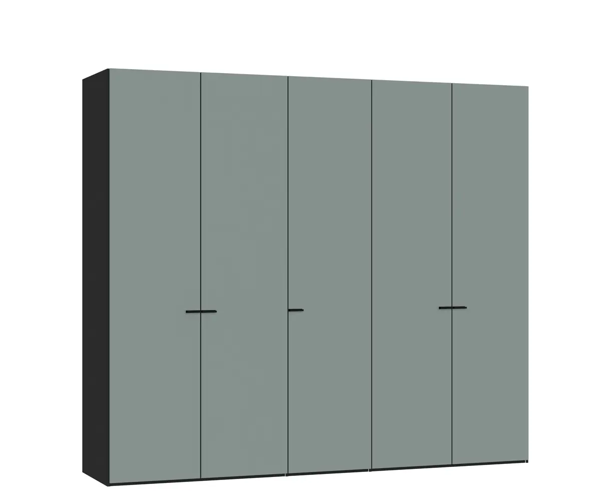 Drehtürenschrank JOIN IT- B ca. 252 cm, Schwarz, Salbei