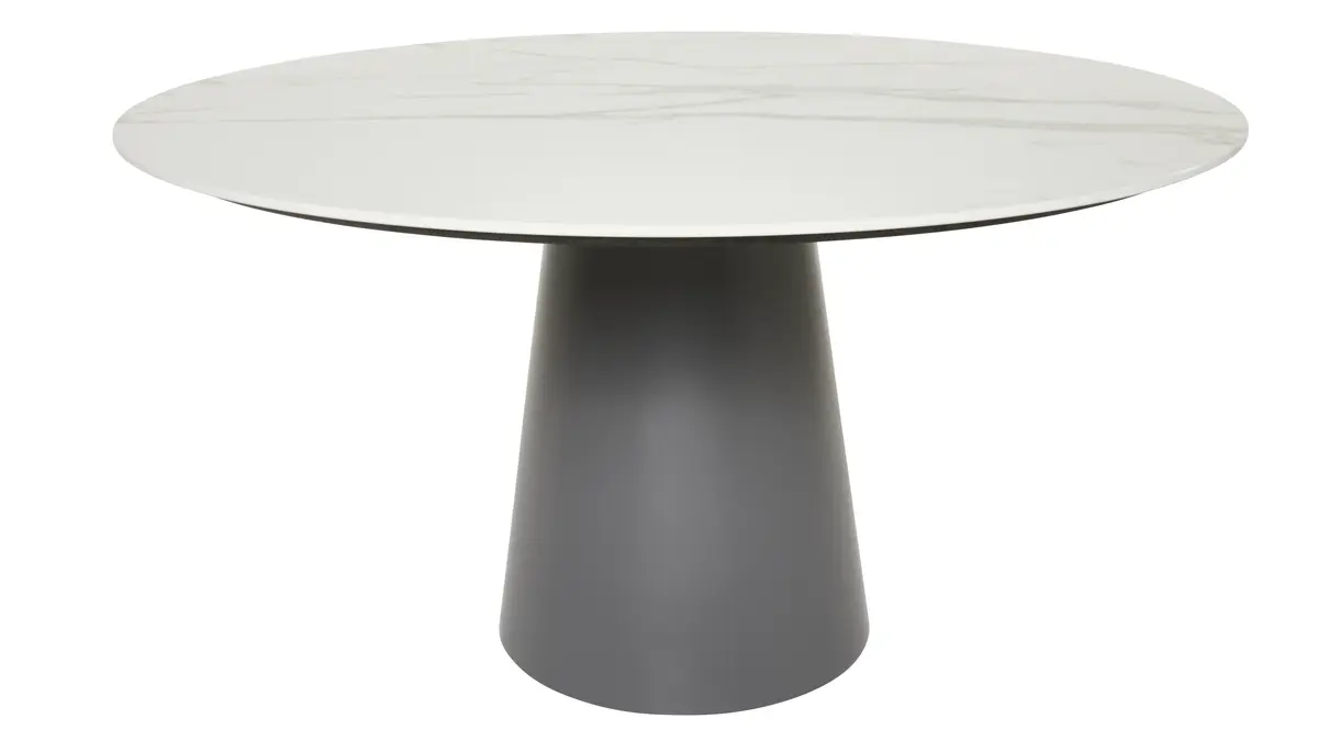 Couchtisch Cono - DH 80x45 cm, Keramik, Weiß