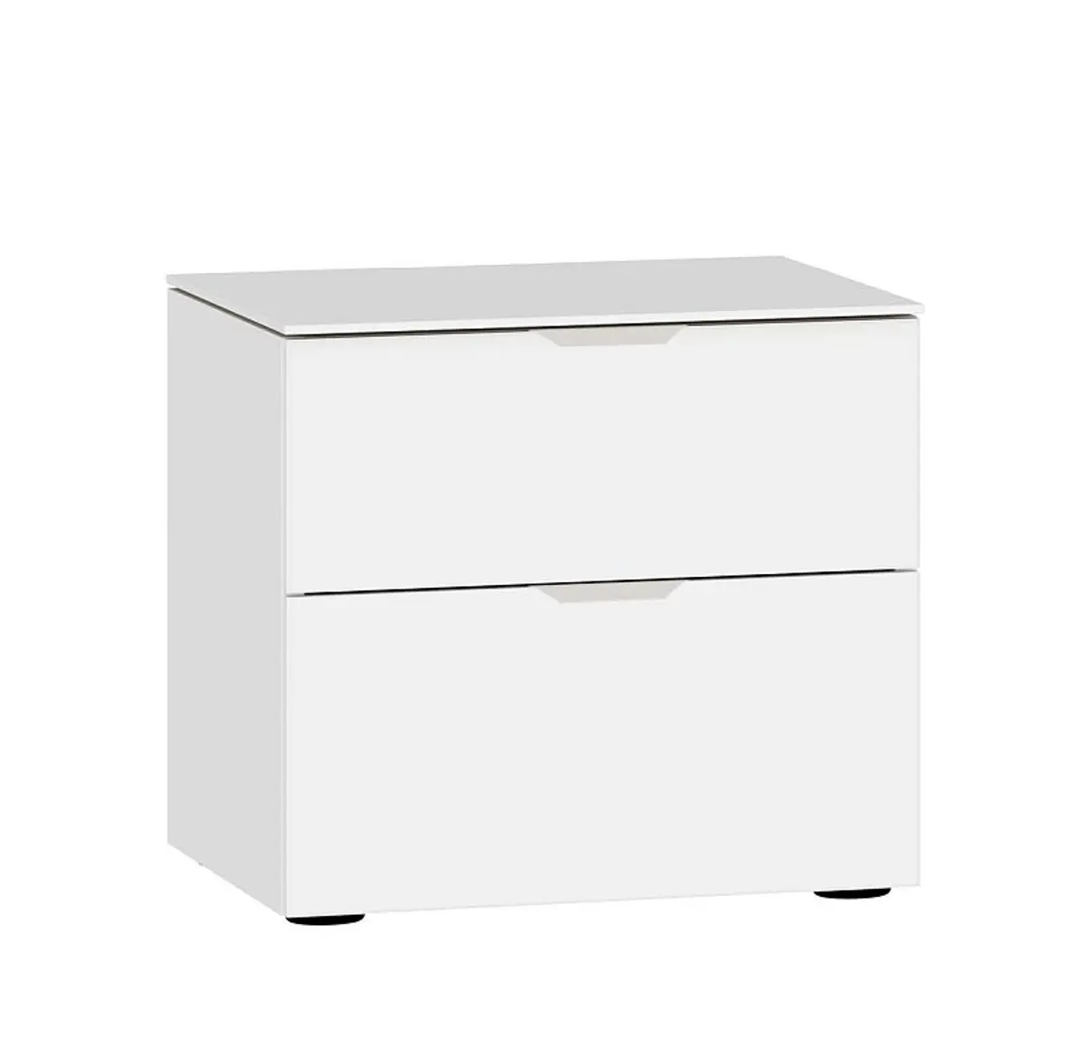 Nachtkommode JOIN IT- Glas, Weiß, Matt, Weiß