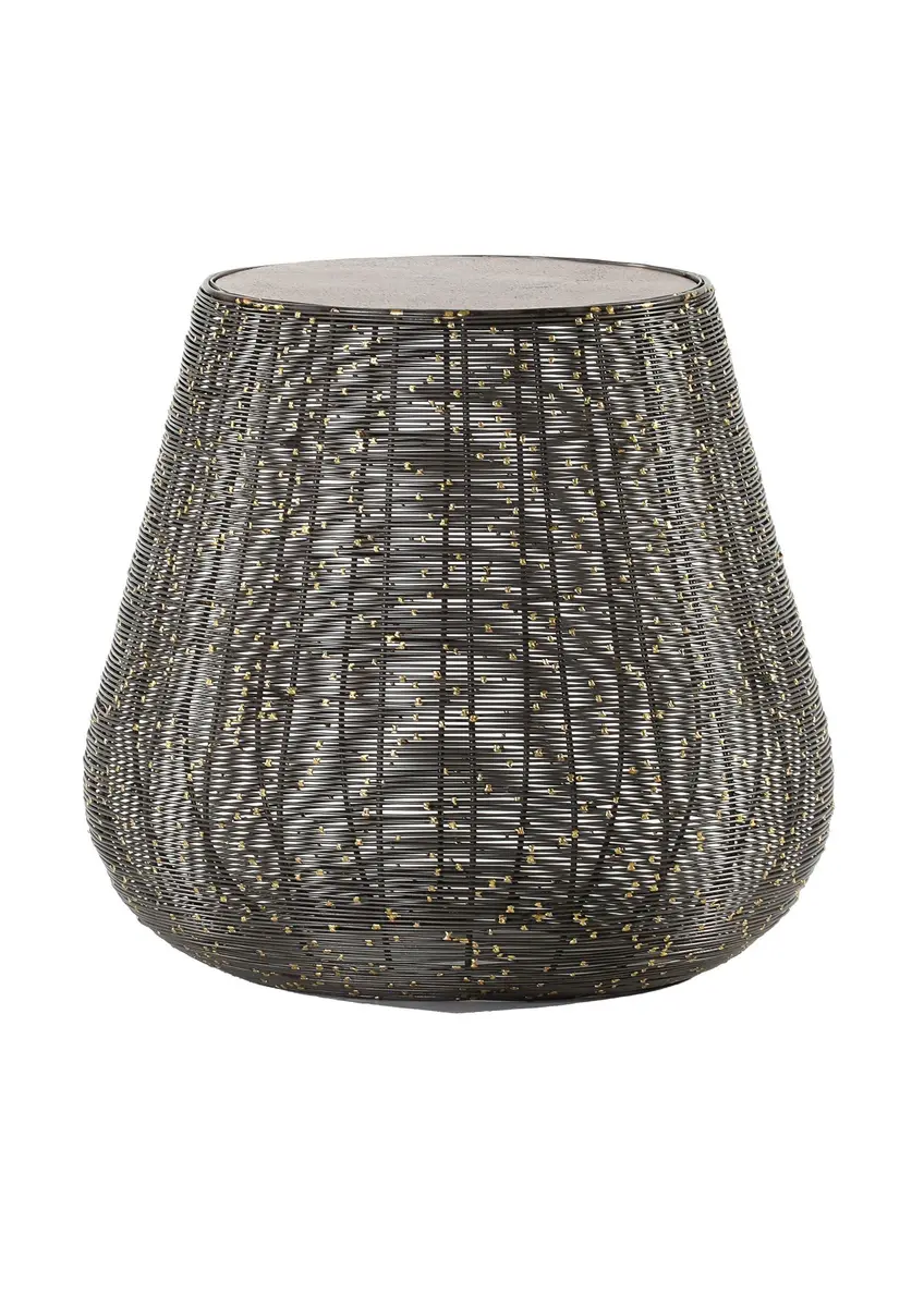 Beistelltisch Coffe - D. ca. 47 cm, Metall, Schwarz