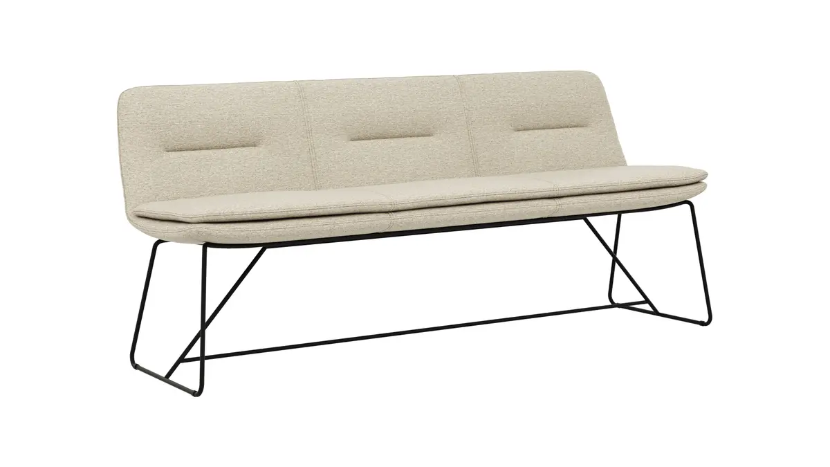 Polsterbank Macano - B ca. 200 cm, Stoff, Beige