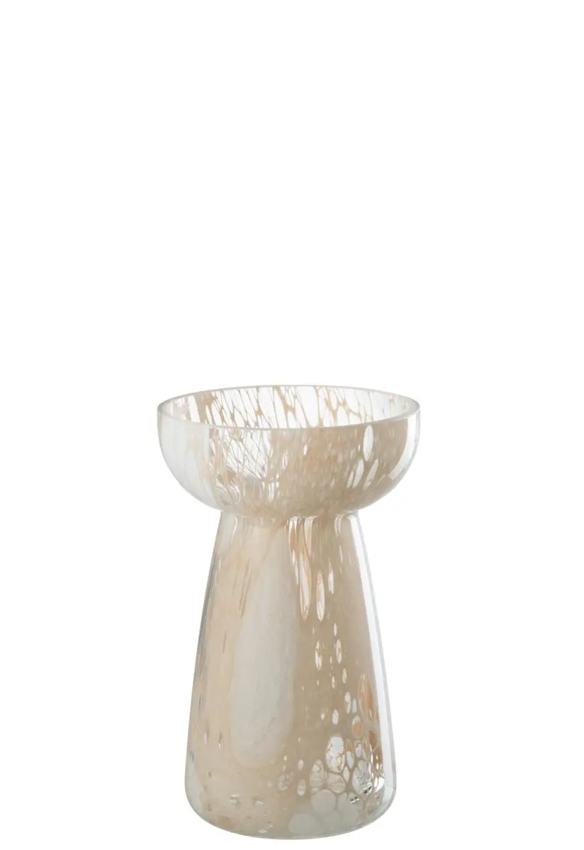 Deko-Vase - DH ca. 10,5x17,5 cm, Beige