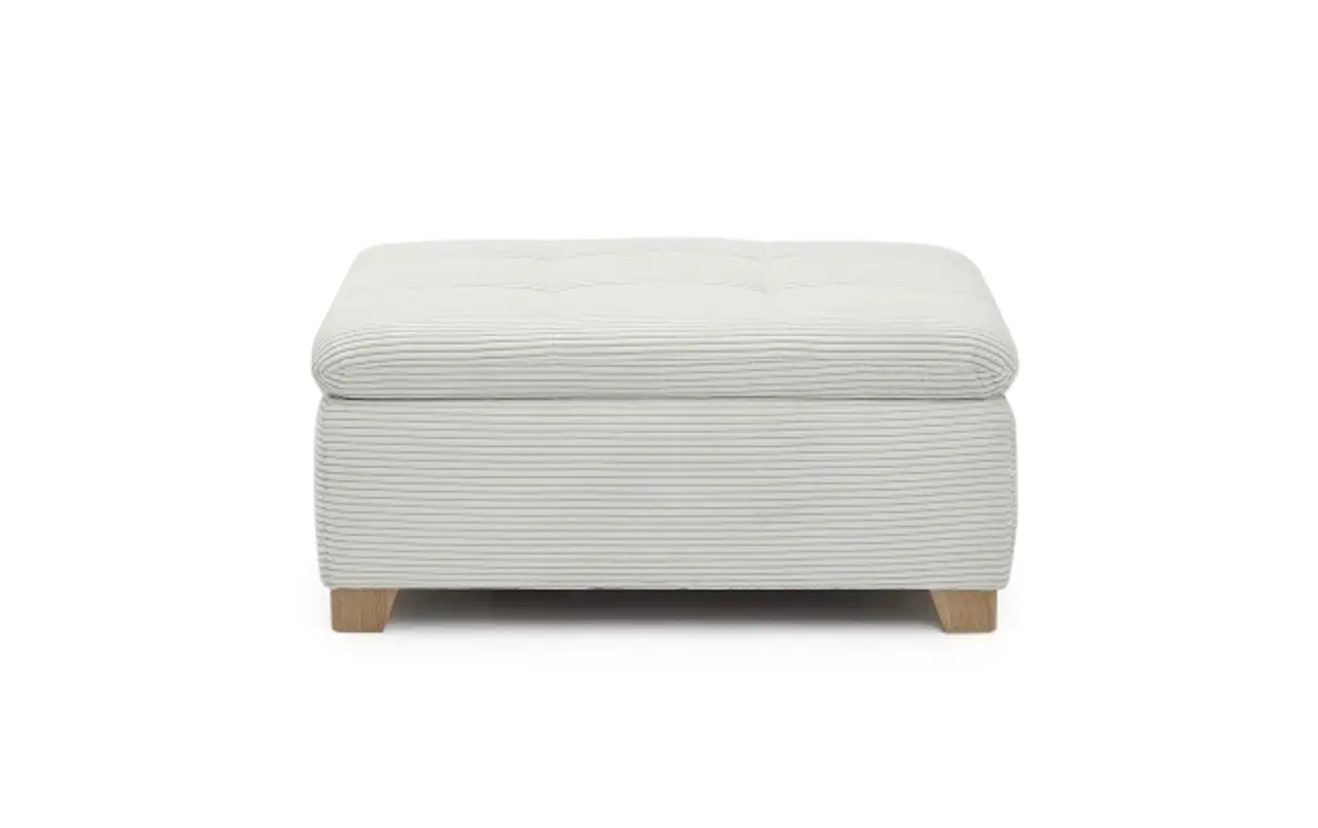 Hocker JAMILA - Stoff, Beige