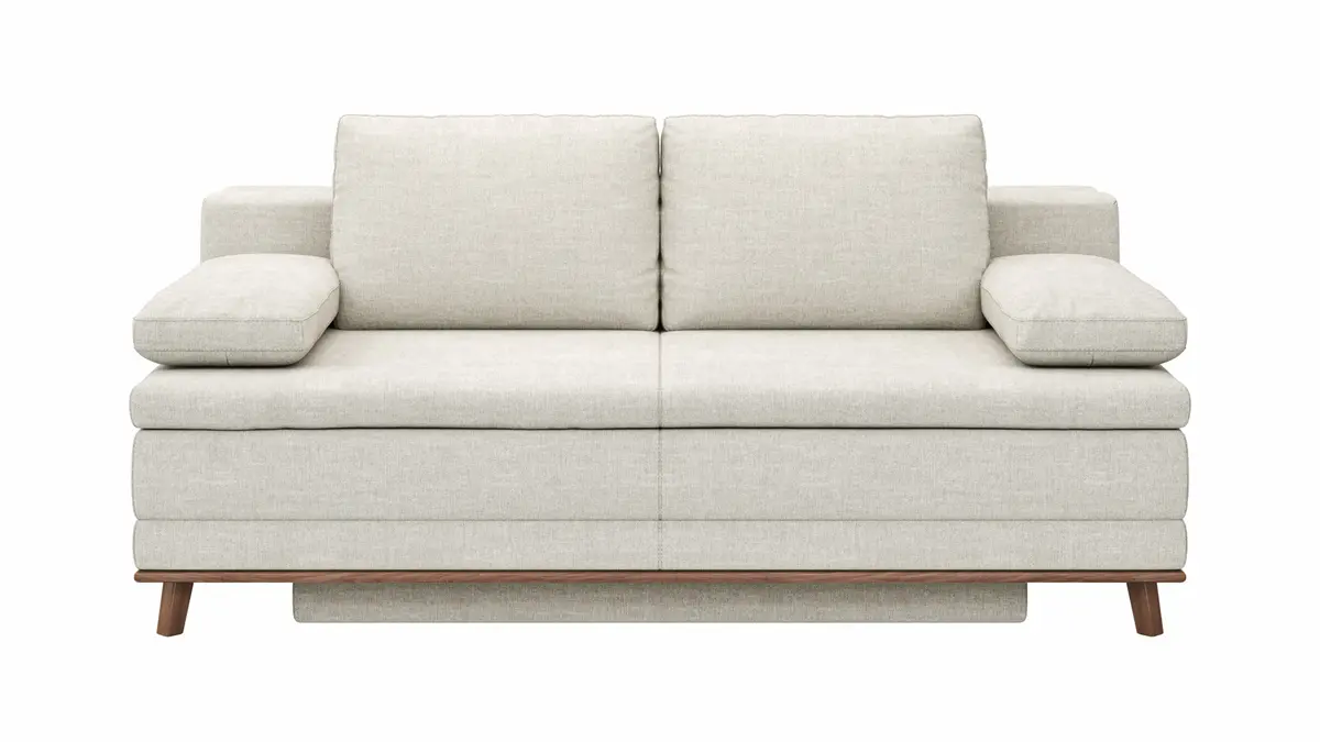 Sofa Lakeville 2 - 2-Sitzer inkl. Schlaffunktion mit Bettkasten, Stoff, Natur