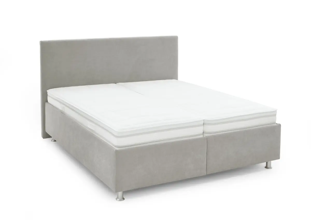 Polsterbett - Liegefläche ca. 180x200cm, Stoff, Grau