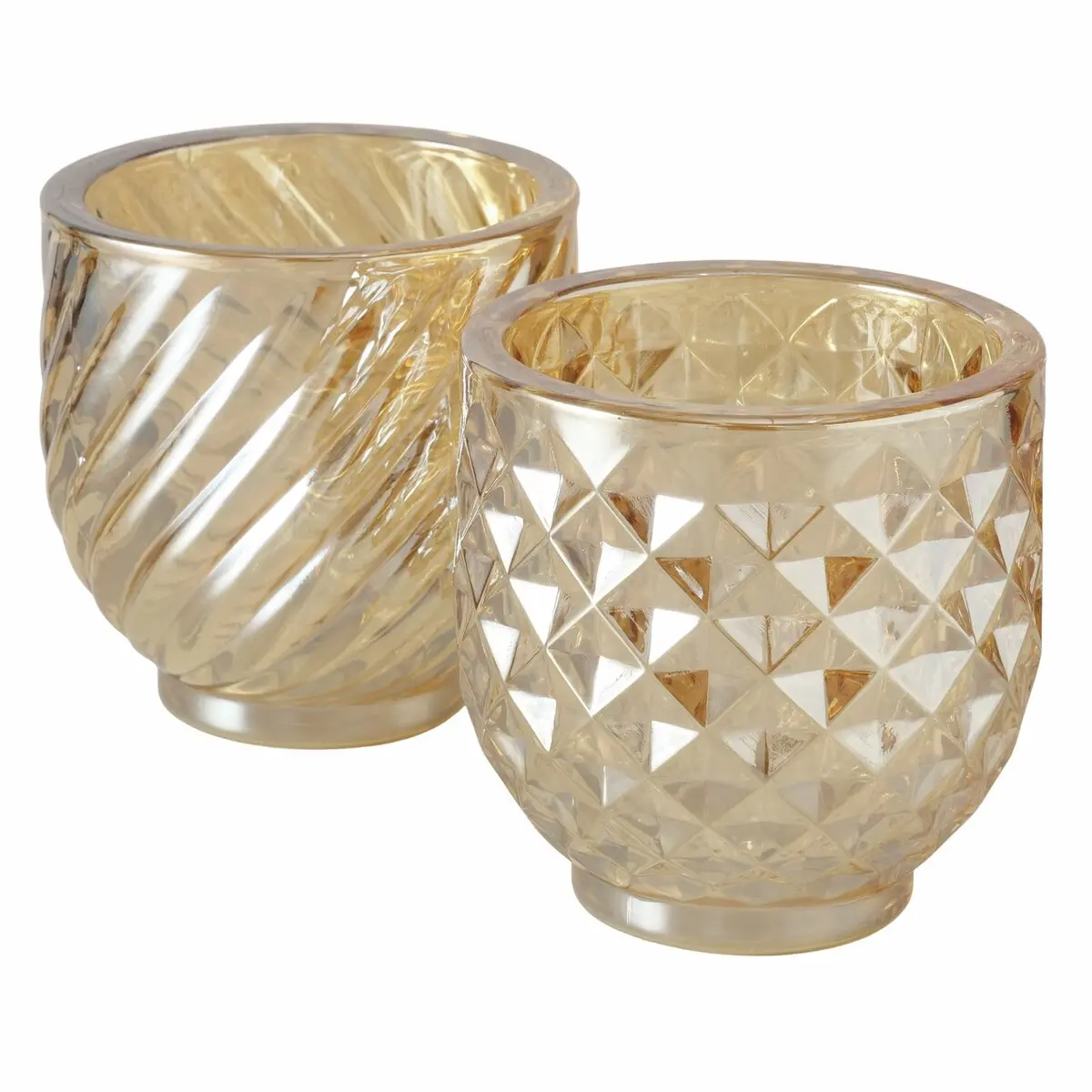 Windlicht, HD ca. 9x9 cm, Goldfarben