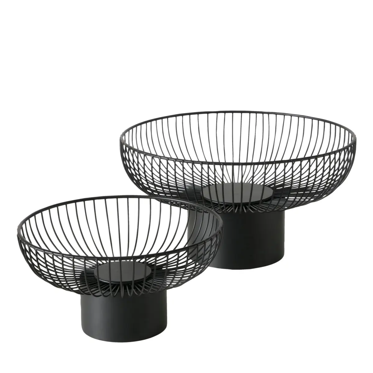 Deko-Schale - 2-tlg., Schwarz