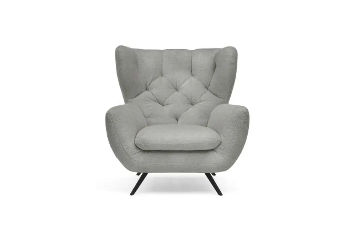 Sessel CHIRA - Stoff, Hellgrau