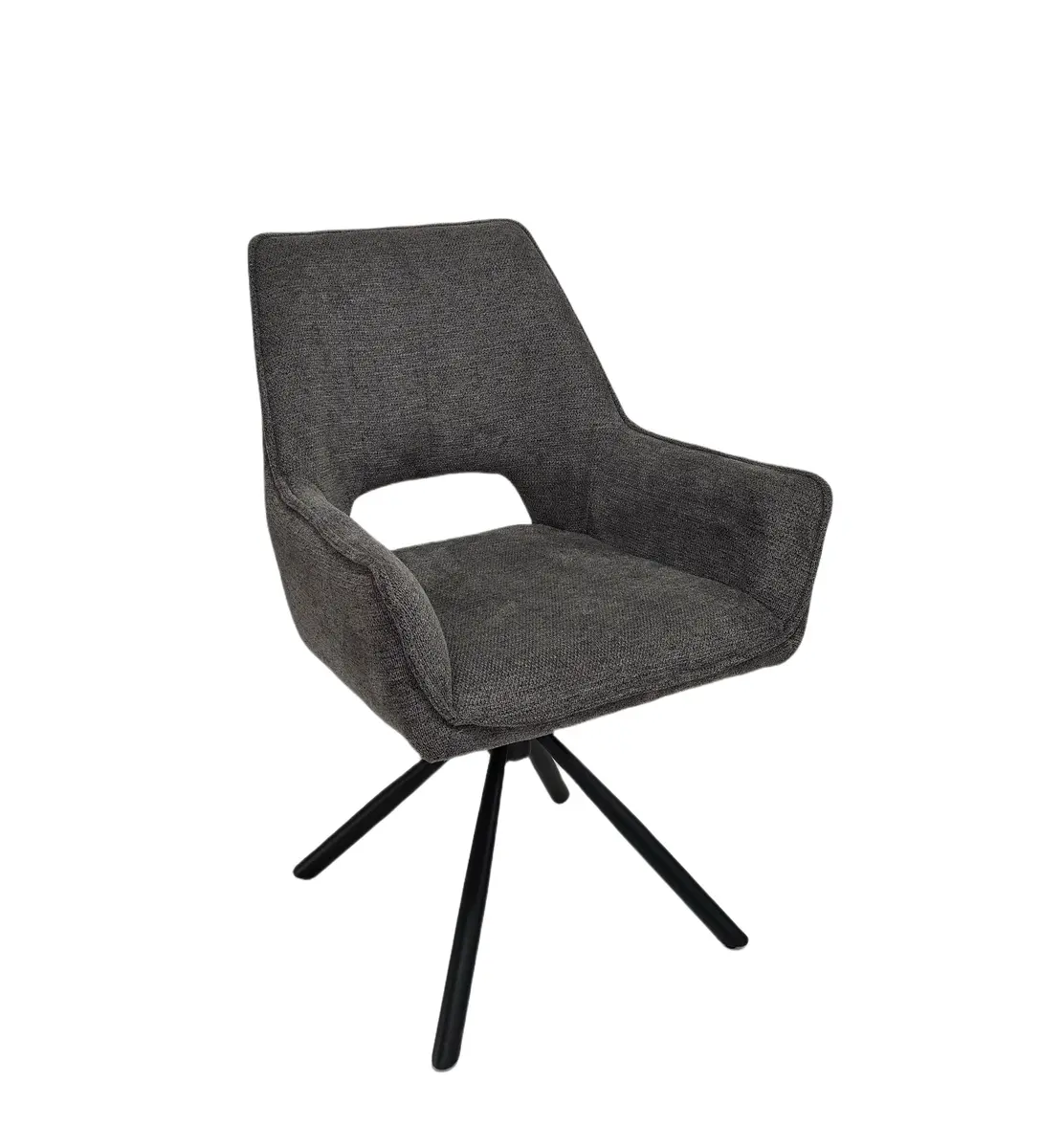 Armlehnstuhl MARESA - drehbar, Stoff, Anthrazit