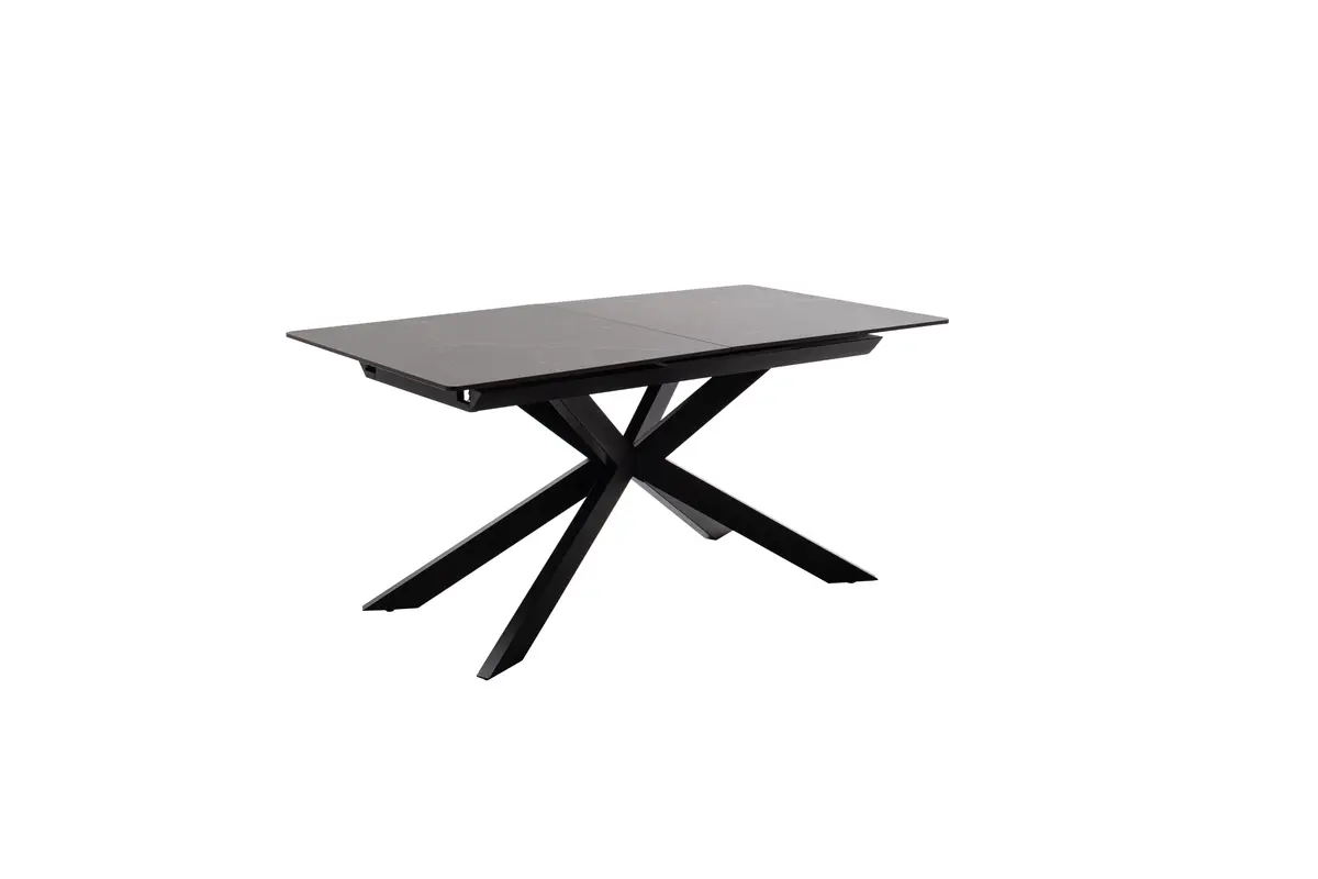 Esstisch - BL ca. 90X160(200) cm, Keramik, Anthrazit marmoriert