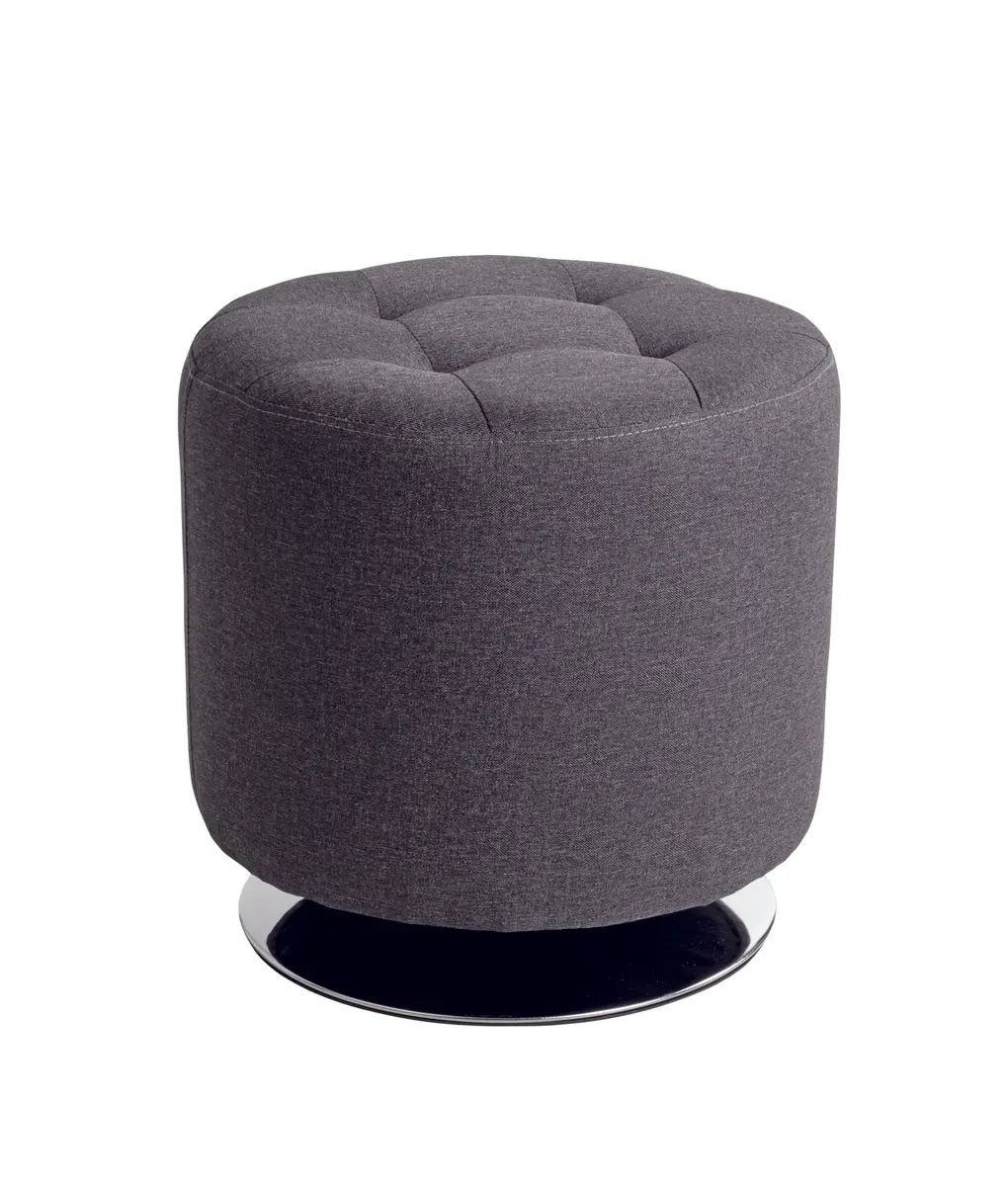 Hocker - drehbar, Stoff, Anthrazit