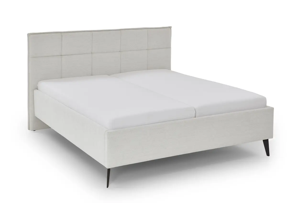 Polsterbett - Liegefläche ca. 180x200 cm, Stoff, Beige