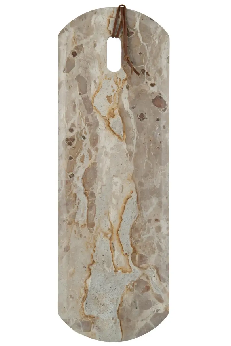 Servier-Brett - LBH ca. 60x20x2 cm, Marmor Beige