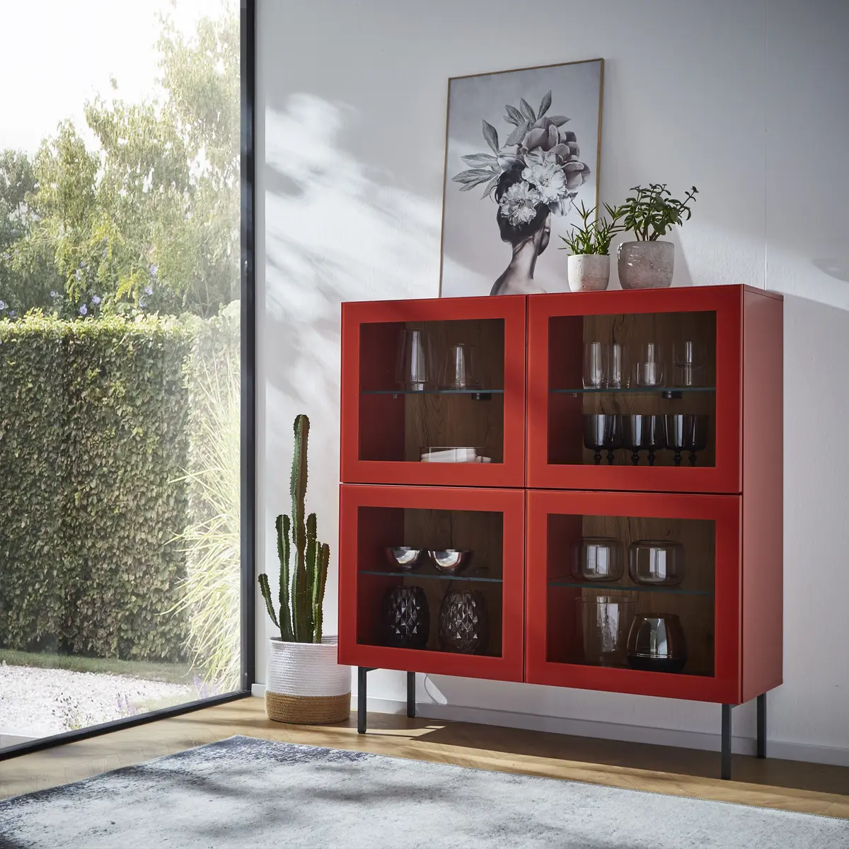 Highboard Palos - Lack, Rot