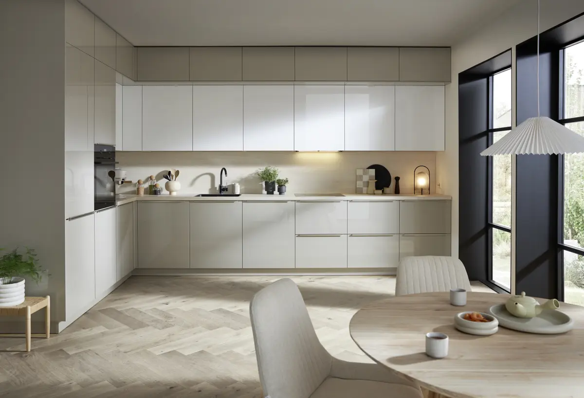 L-Küche 56.100 CO 4 525, Kieselgrau