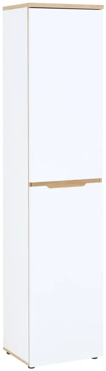 Büroschrank - B ca. 45 cm, Weiß, Artisan Eiche Nachbildung