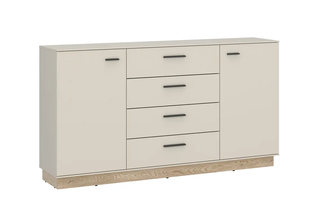 Sideboard - B ca. 155 cm, Kaschmir, Cremona Eiche Torro Nachbildung