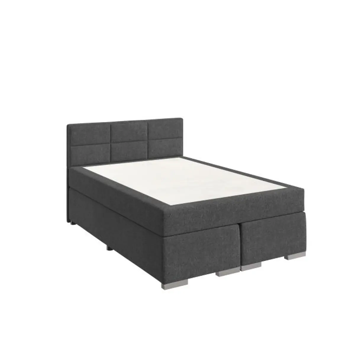 Boxspringbett- Liegefläche ca. 140x200 cm, Stoff, Anthrazit