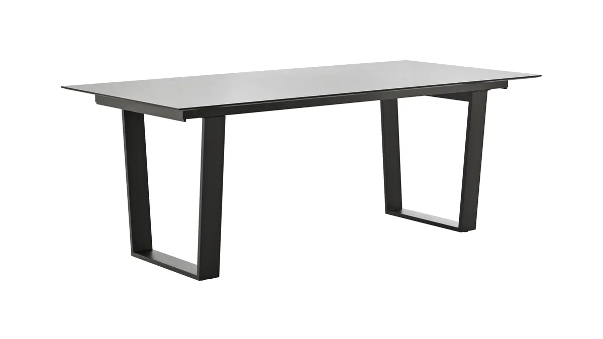 Esstisch Dinner - verlängerbar, LB ca. 200x95 cm, Kunststoff, Hellgrau