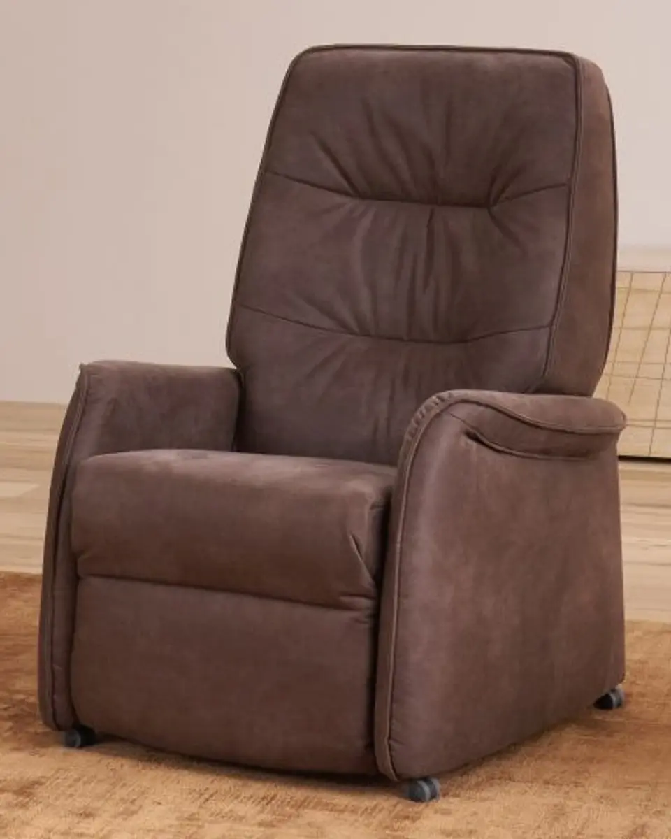 Sessel EM Regensburg - manuelle Verstellung, Stoff, braun