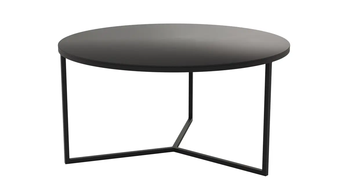 Couchtisch Joan 3 - LBH ca. 80x80x41,5 cm, Metall, Schwarz